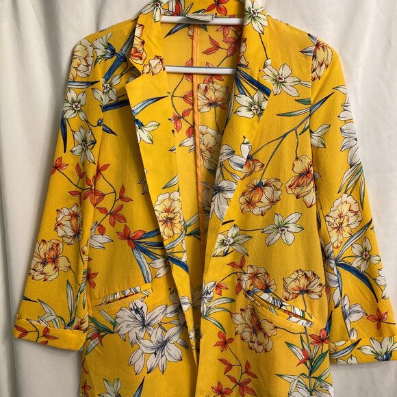Pemkie  Collection Printed Flower Long Sleeve Blazer - Picture 2 of 6